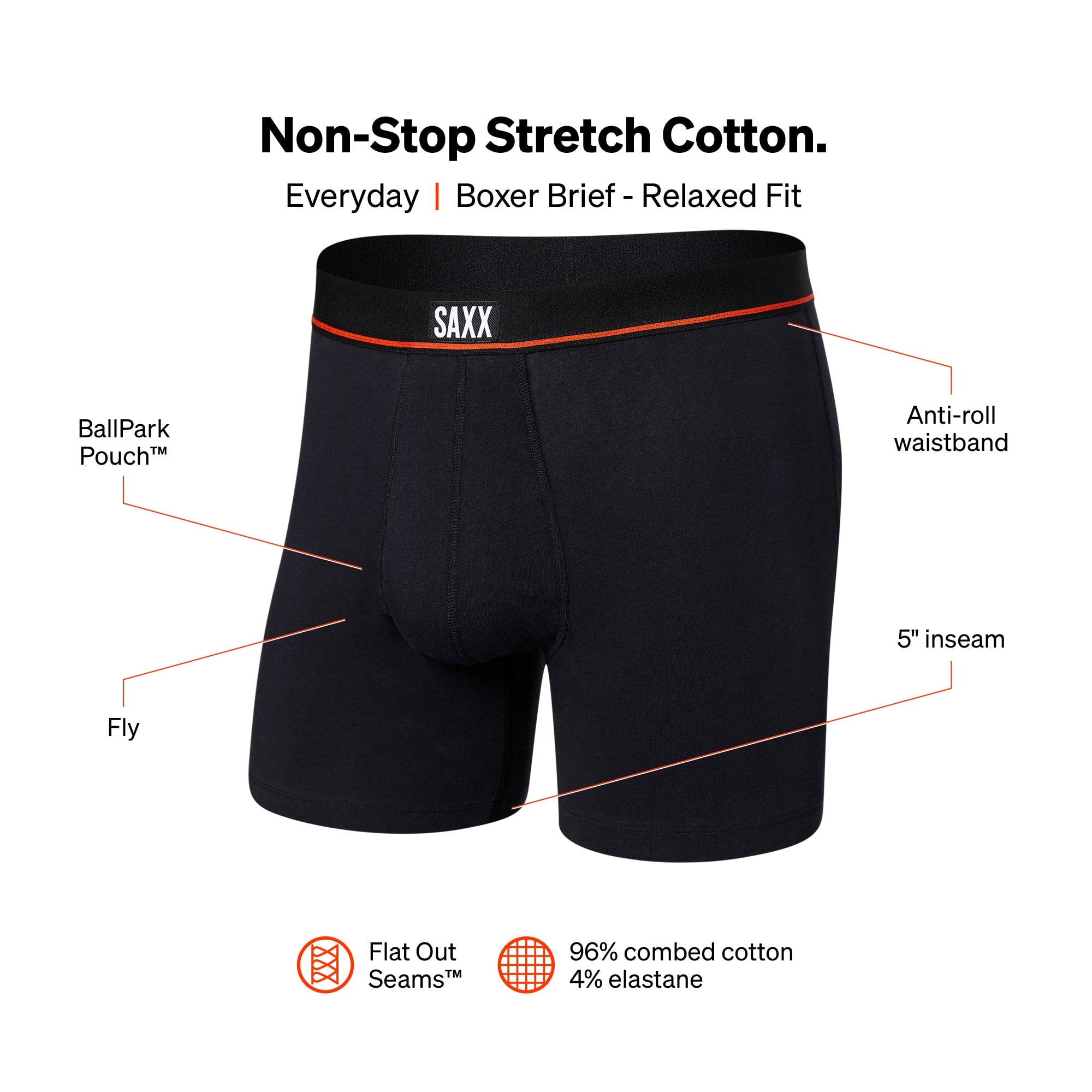 Non-Stop-Stretch-Baumwoll-Boxershorts | Saxx