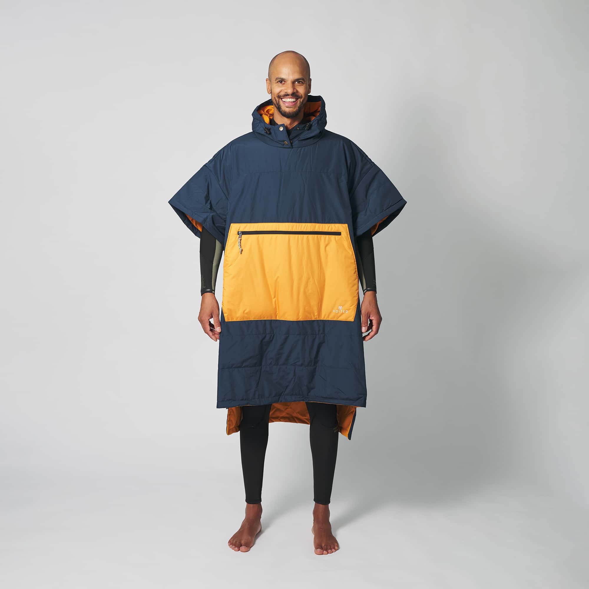 Poncho Ocean Navy/Desert Voited 