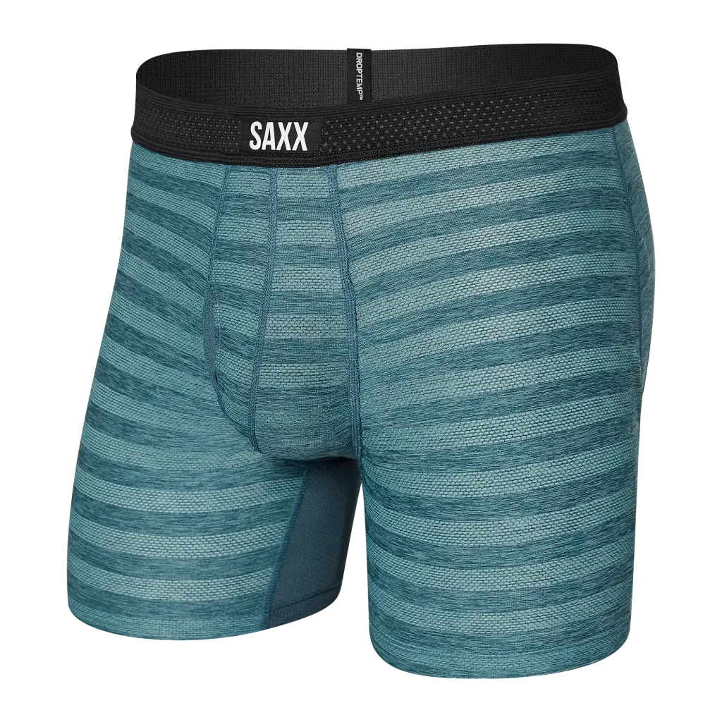 Boxer Droptemp Cool Mesh BB Fly Saxx - WASHED TEAL HEATHER /
