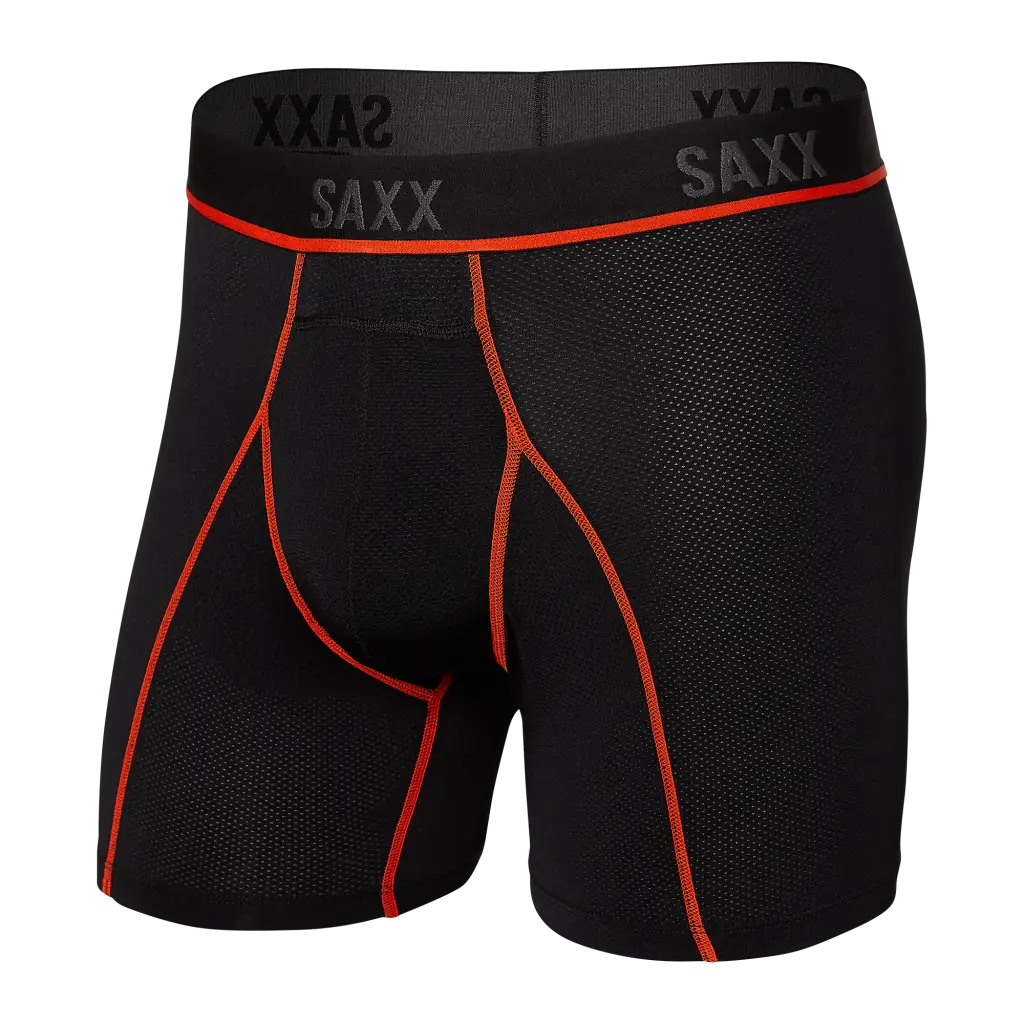 Boxer Kinetic Brief Saxx - Black/Vermillon / S - Boxer
