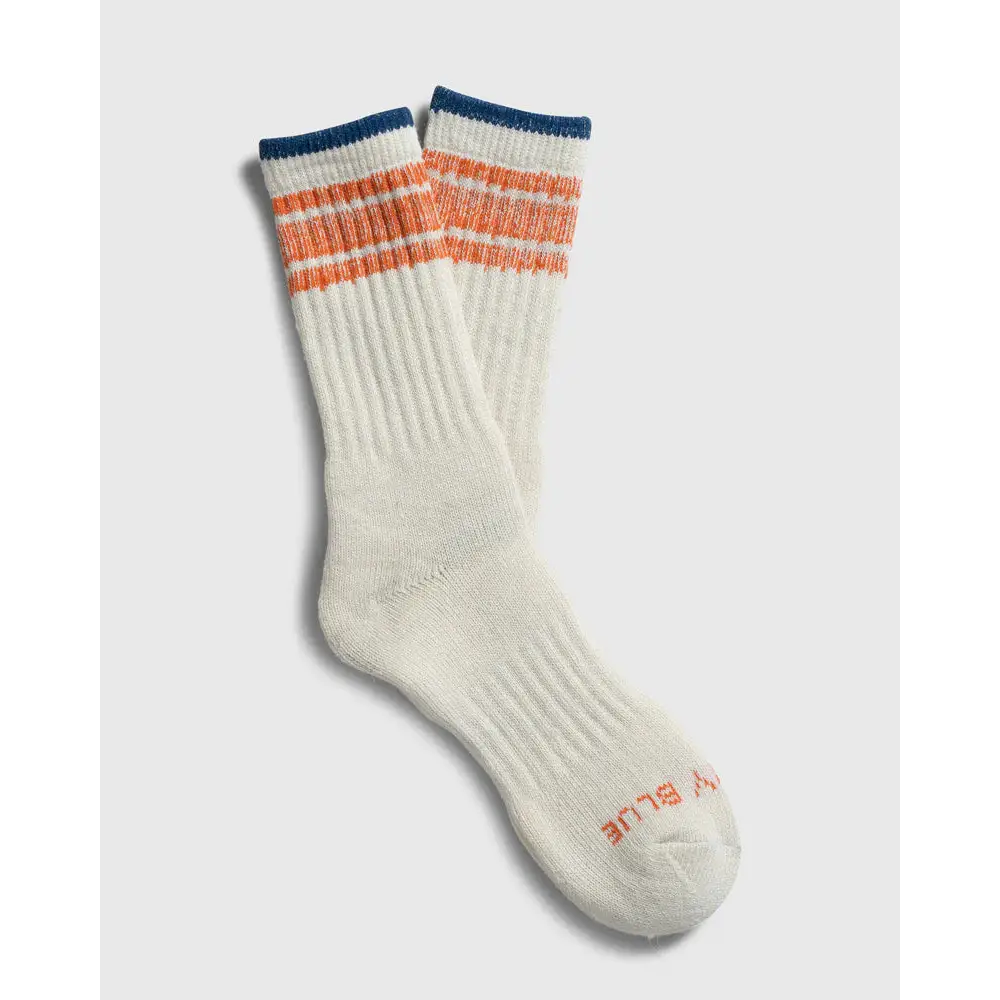 Chaussettes Striped Softhemp Trail Sock Cream United By Blue
