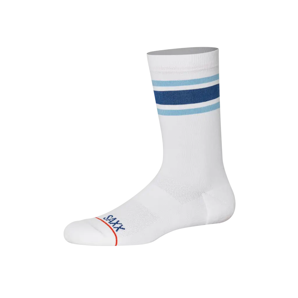 Chaussettes Whole Package Crew Athletic Stripe-White SAXX