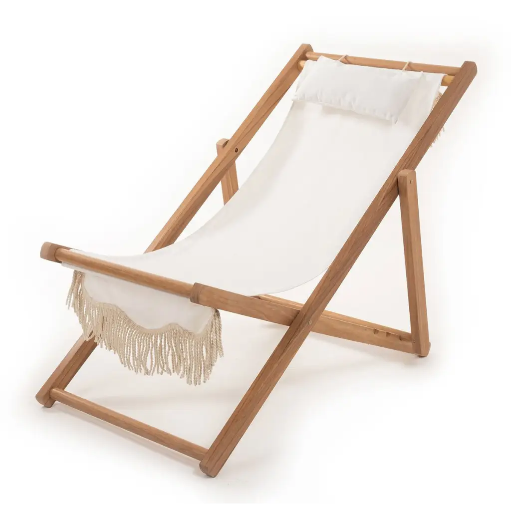 Chilienne Premium Sling Chair Antique White Business & Pleasure
