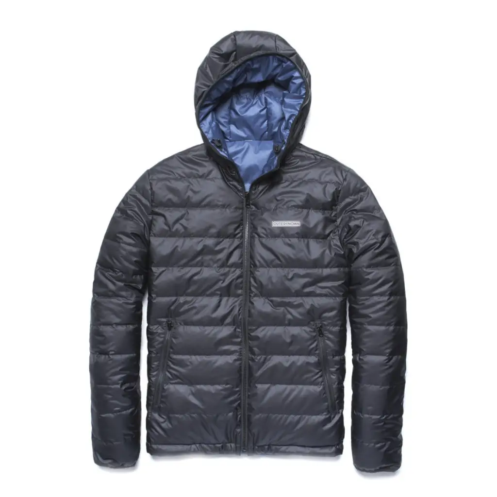 Doudoune Hooded Puffer Outerknown - Pitch Black / S - Veste