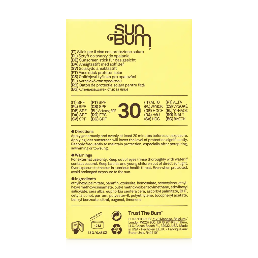 Stick Visage SPF 30 Sun Bum - Protection solaire