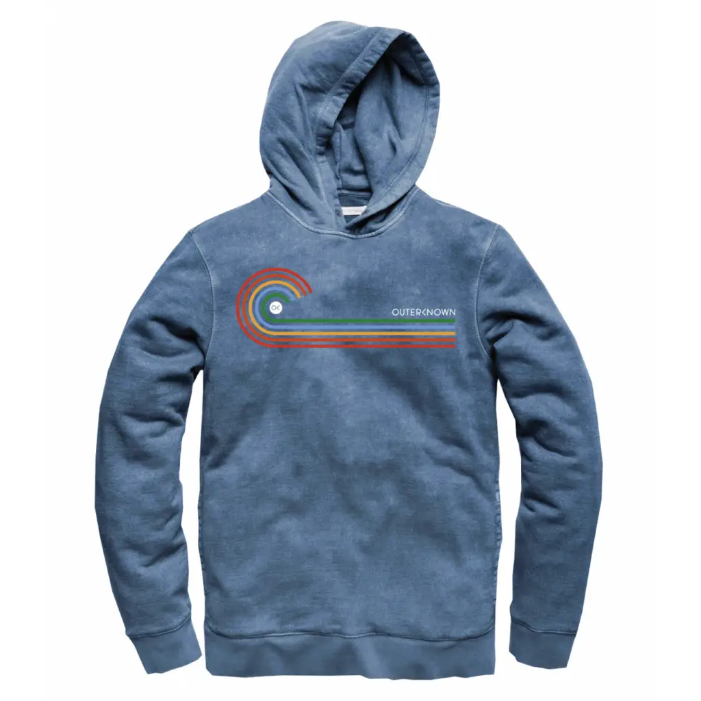 Sweat à capuche Rainbow wave Admiral Blue Outerknown