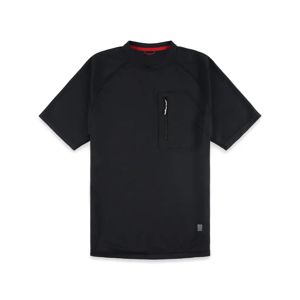 T-Shirt manches courtes River homme black Topo designs